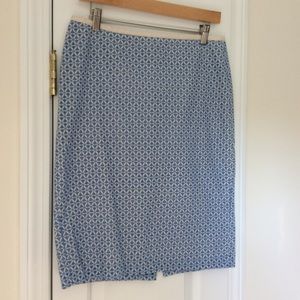 Talbots Blue/White Eyelet Skirt Size 6